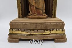 10 ANRI Reuge Madonna & Child Altar Shrine Music Box Italy Silent Night Works