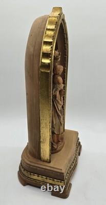 10 ANRI Reuge Madonna & Child Altar Shrine Music Box Italy Silent Night Works
