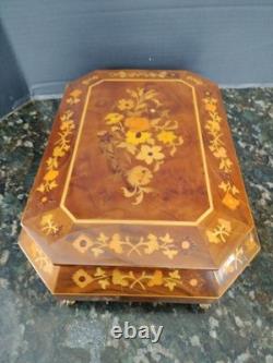 14 Inlaid Jewelry / Music Box Velvet Lining Italy IDI Lara's Theme Reuge