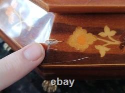 14 Inlaid Jewelry / Music Box Velvet Lining Italy IDI Lara's Theme Reuge