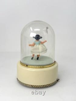 1900's. Vintage Reuge Dancing Ballerina Tested & Works (G-123)