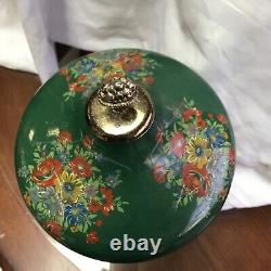 1960 Refuge Green Lipstick /Cigarette Musical Carousel Music Box Not Working