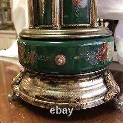 1960 Refuge Green Lipstick /Cigarette Musical Carousel Music Box Not Working