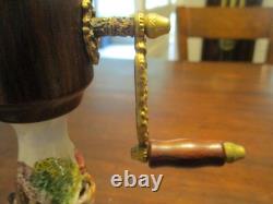 1960'S Reuge How Dry I Am Musical Pepper Grinder porcelain Capodimonte