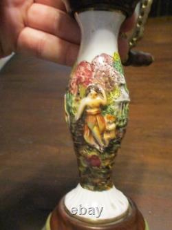 1960'S Reuge How Dry I Am Musical Pepper Grinder porcelain Capodimonte
