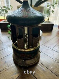 1960s Reuge Green Lipstick Cigarette Musical Carousel Swiss Music Box Mint Works