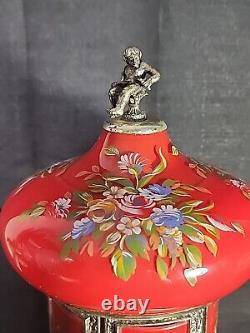 1960s Reuge Red Lipstick / Cigarette Musical Carousel Swiss Music Box Mint WORKS