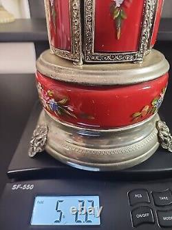 1960s Reuge Red Lipstick / Cigarette Musical Carousel Swiss Music Box Mint WORKS