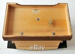 1970 Switzerland REUGE Music Box Wind Up Box Swiss Made Chalet Cabin Music Box