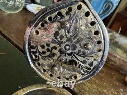 1970's Walnut Shaped Reuge Trinket & Music Box With Leaf Base Works