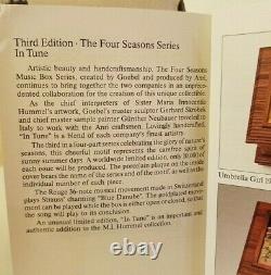 1988 Hummel Goebel ANRI The Four Seasons Reuge Music Box In Tune Ltd Edition