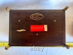 1 Vintage Swiss Reuge Wood Inlay Music Box Plays 3 Phantom of the Opera songs