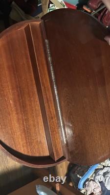 2 Vintage Italian Half Moon Tables Large With Compartment & Reuge Music Box