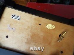 72 Note Reuge Sainte Croix Swiss Music Box Plays 3 Melodies Inlaid Wood Case