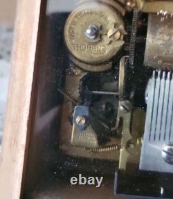 AL350 Vintage Swiss Cylinder Music Box Thorens INC New York Made in Switzerland