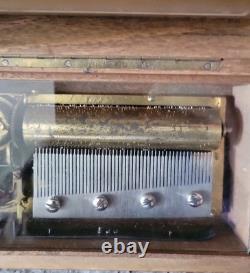 AL350 Vintage Swiss Cylinder Music Box Thorens INC New York Made in Switzerland