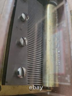 AL350 Vintage Swiss Cylinder Music Box Thorens INC New York Made in Switzerland