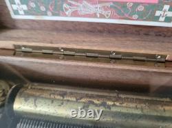 AL350 Vintage Swiss Cylinder Music Box Thorens INC New York Made in Switzerland