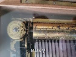 AL350 Vintage Swiss Cylinder Music Box Thorens INC New York Made in Switzerland