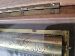 AL350 Vintage Swiss Cylinder Music Box Thorens INC New York Made in Switzerland