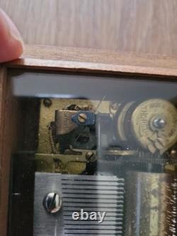 AL350 Vintage Swiss Cylinder Music Box Thorens INC New York Made in Switzerland