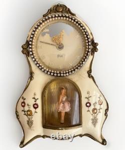 Alarm Clock PeterGermany (1960-70) Reuge Music Box Dancing Ballerina READ All