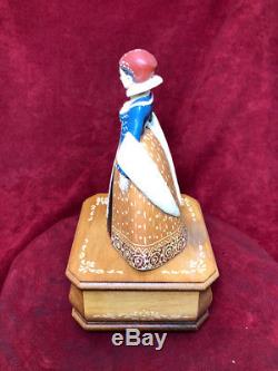 Anri Music Box Hand Carved Reuge 36 Note Beethoven's Sonate Au Clair De Lune