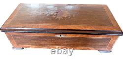 Antique 1800's Reuge Swiss Music Cylinder Box. 6 Airs