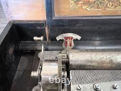 Antique 1800's Reuge Swiss Music Cylinder Box. 6 Airs