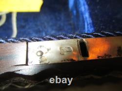 Antique Jacarda carved wood & silver Reuge Music Box with Key