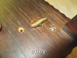 Antique Jacarda carved wood & silver Reuge Music Box with Key