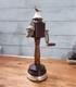 Antique REUGE Music Box Pepper Mill Type Hunting Boar Head Swiss Made Works