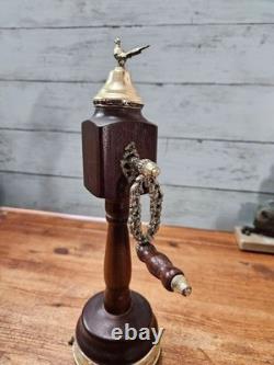 Antique REUGE Music Box Pepper Mill Type Hunting Boar Head Swiss Made Works
