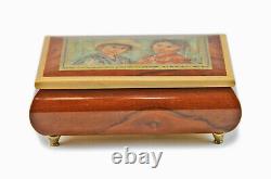 Antique REUGE Wood Music Box Intarsitalia Made in Italy Excellent