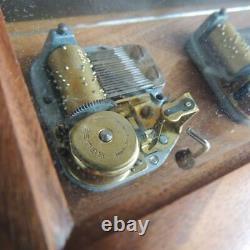 Antique Reuge Music Box 18 valves 3 units Canon Pachelbel, Memory, etc