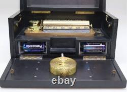 Antique Reuge Music Box 60 Valve 12 Songs Clock Swiss Made Alarm Used