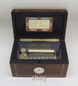 Antique Reuge Music Box 60 Valve 12 Songs Clock Swiss Made Alarm Used