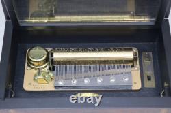 Antique Reuge Music Box 60 Valve 12 Songs Clock Swiss Made Alarm Used