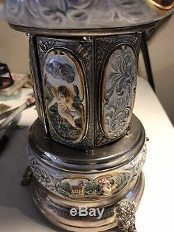 Antique Reuge Music Box And Cigarette Carousel With Love Story Music