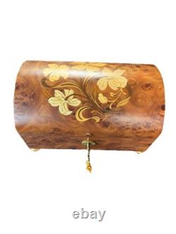 Antique Reuge Music Box Jewelry Box With Music Box From Japan Retro Floral