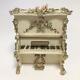 Antique Reuge Music Box Piano Flower Rose decoration