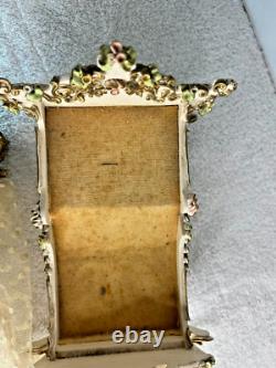 Antique Reuge Music Box Swing Crib Baby Bed WITH CANOPY NO DOLL Works, READ