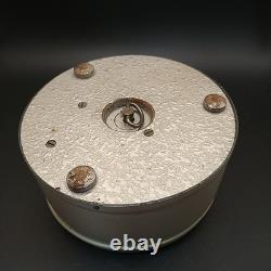 Antique Reuge Sainte-Croix Metal Switzerland Round Music Box Tin Zermatt Scene