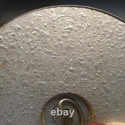 Antique Reuge Sainte-Croix Metal Switzerland Round Music Box Tin Zermatt Scene