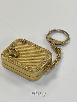 Antique Reuge Ste Croix Swiss Miniature Wind-Up Music Box Key Chain Pendant