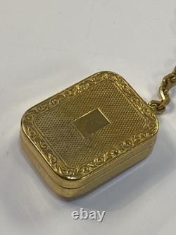 Antique Reuge Ste Croix Swiss Miniature Wind-Up Music Box Key Chain Pendant