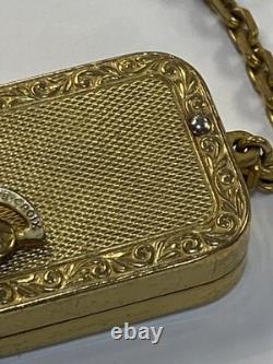 Antique Reuge Ste Croix Swiss Miniature Wind-Up Music Box Key Chain Pendant