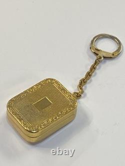 Antique Reuge Ste Croix Swiss Miniature Wind-Up Music Box Key Chain Pendant