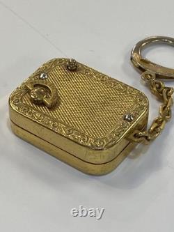 Antique Reuge Ste Croix Swiss Miniature Wind-Up Music Box Key Chain Pendant