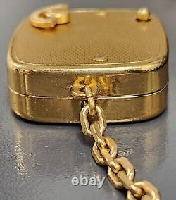 Antique Reuge Ste Croix Swiss Musical Wind-Up Music Box Key Chain Pendant